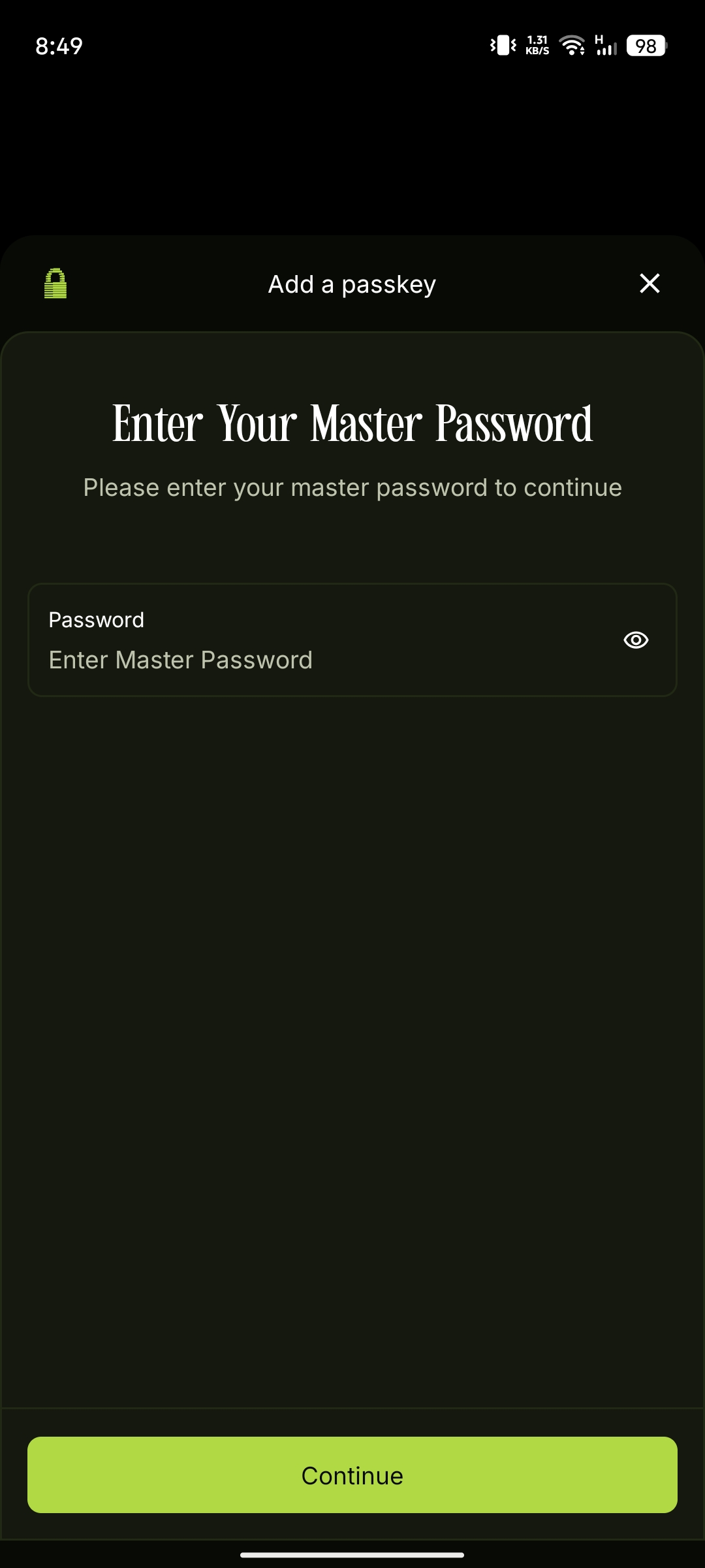 Unlock PearPass