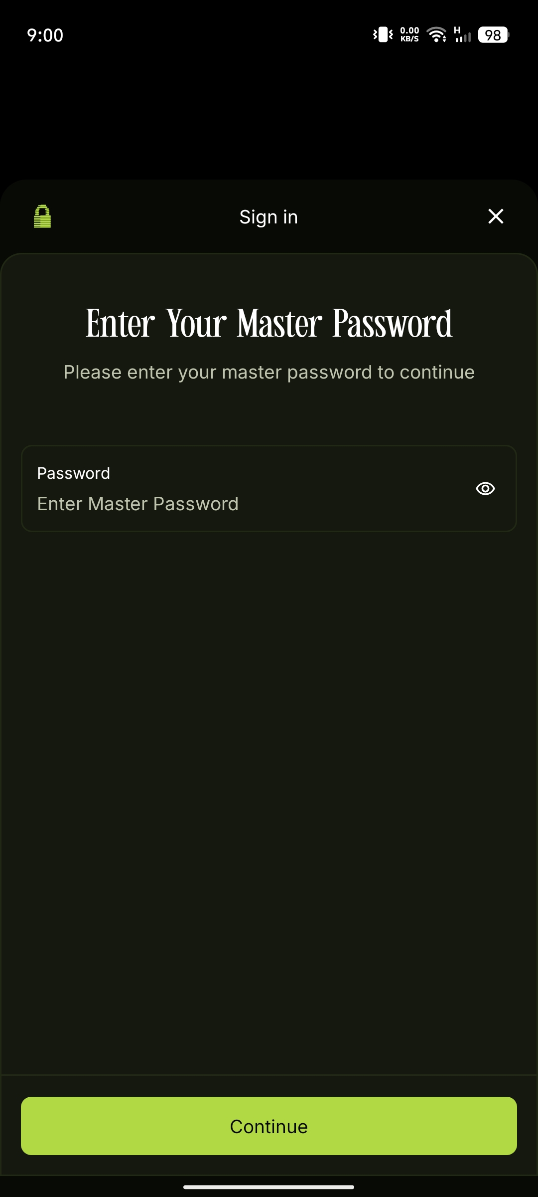 Unlock PearPass